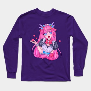 Cute Maid Anime Girl Long Sleeve T-Shirt